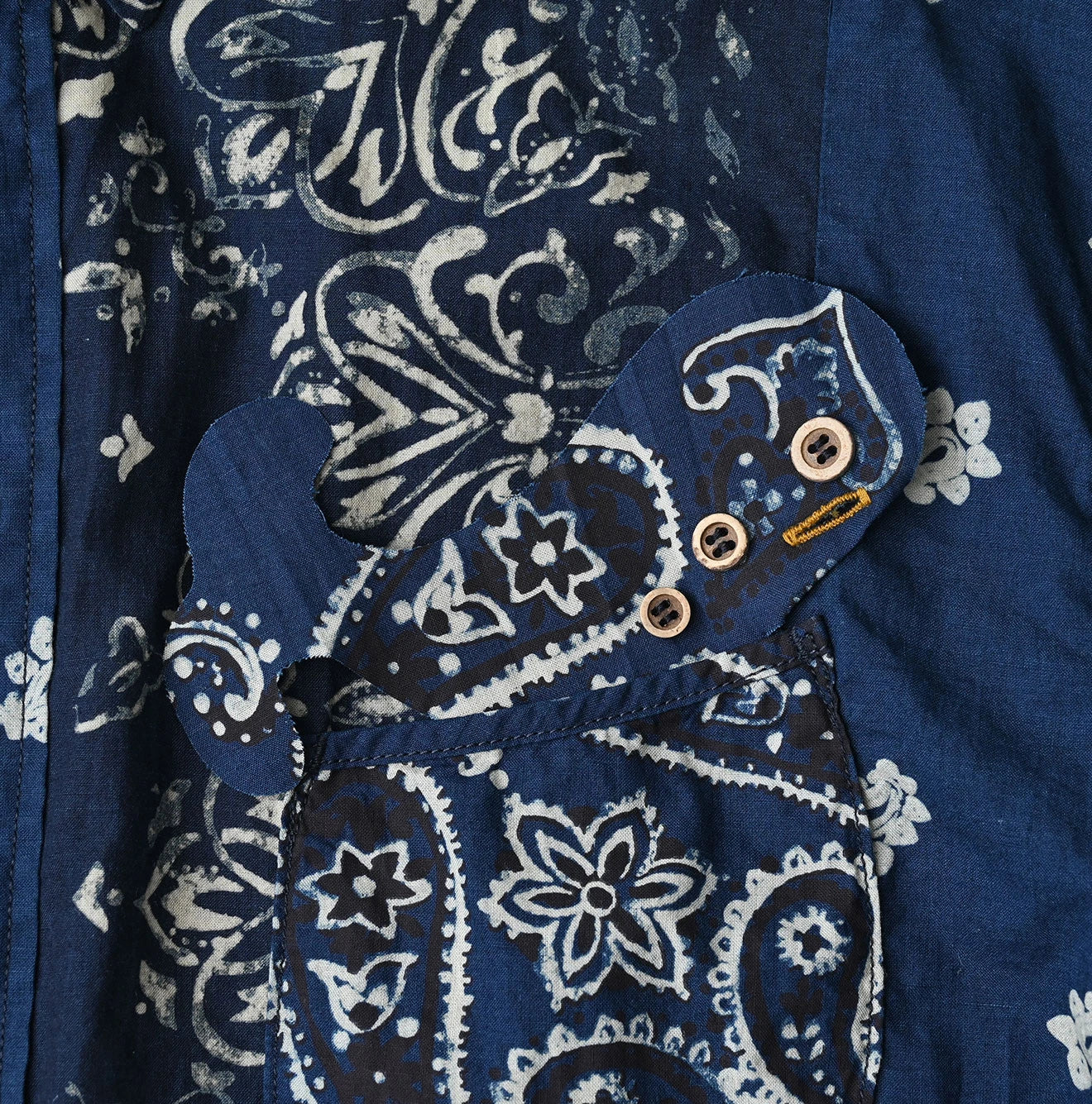45R Indigo 908 Bandana Mix Ocean Shirt