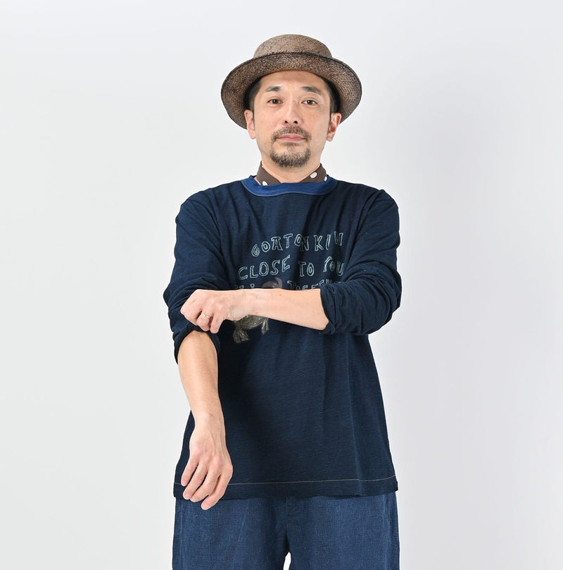 45R Indigo Betouch Goaton 908 Cleric T-shirt - Image 7