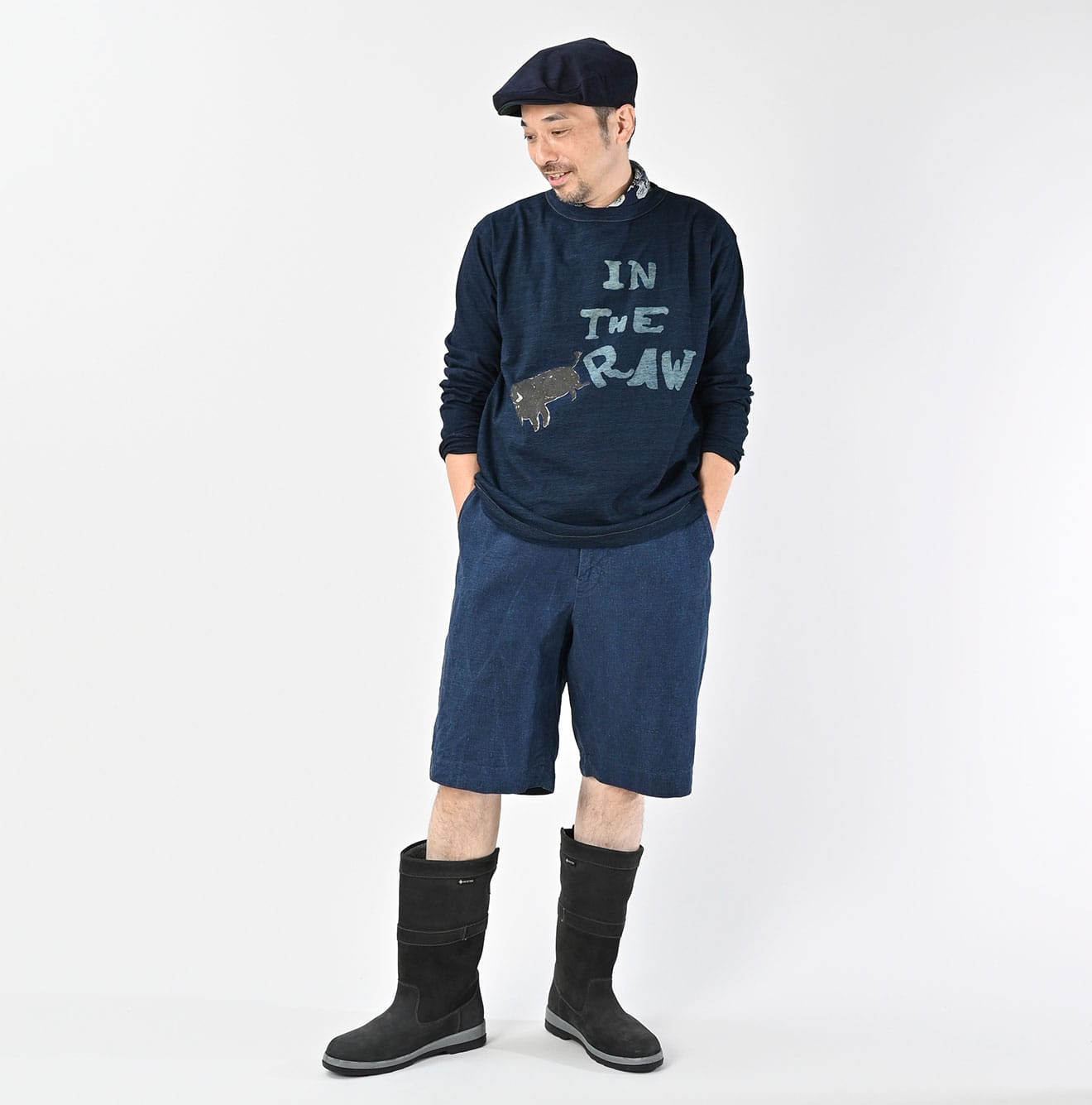 45R Indigo In the Raw 908 Betouch T-shirt - Image 3