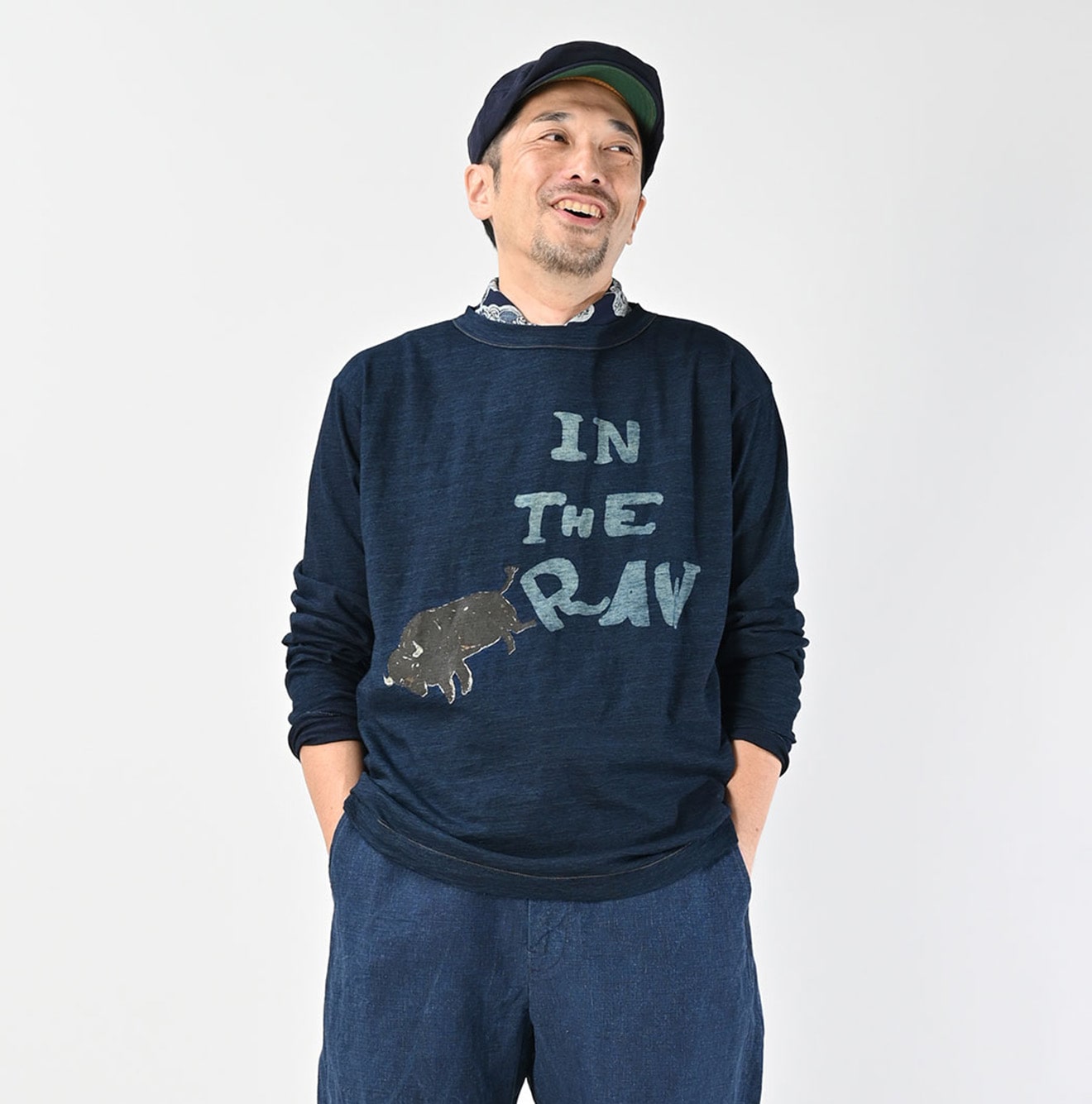 45R Indigo In the Raw 908 Betouch T-shirt - Image 7