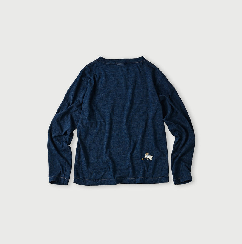 45R Indigo Goaton Embroidery 908 T-shirt