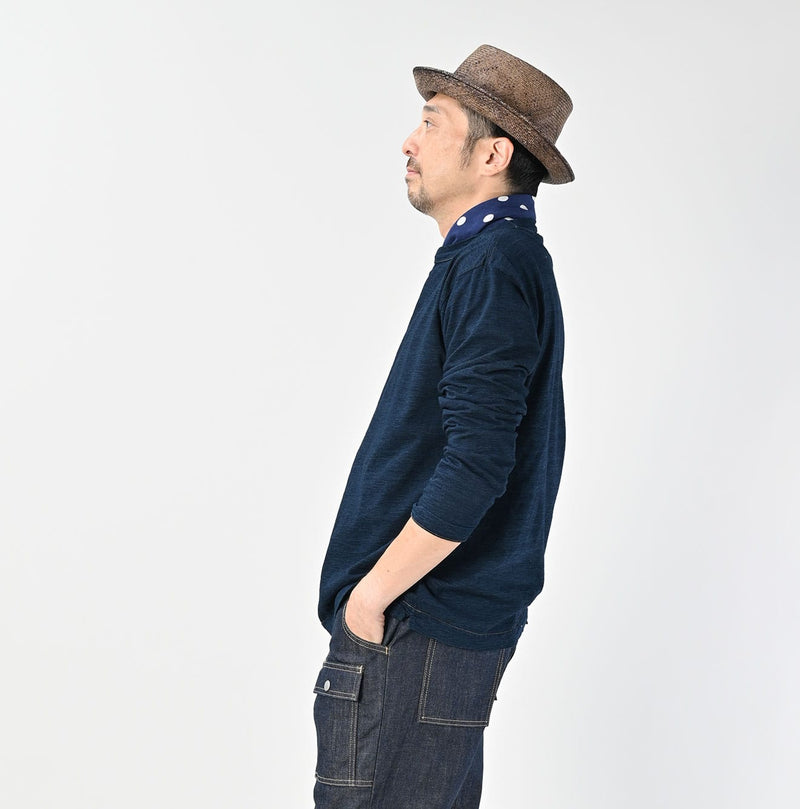 45R Indigo Goaton Embroidery 908 T-shirt - Image 8