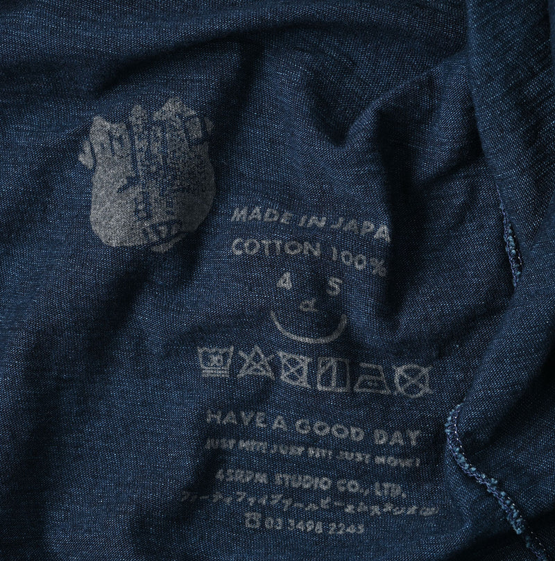 45R Indigo Goaton Embroidery 908 T-shirt - Image 18