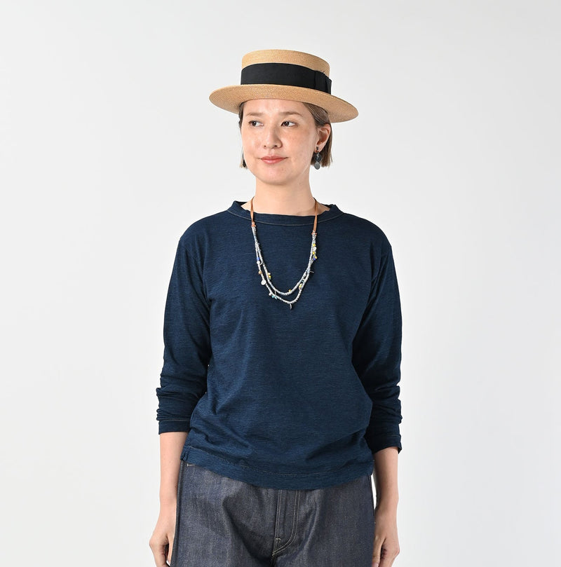 45R Indigo Goaton Embroidery 908 T-shirt - Image 4