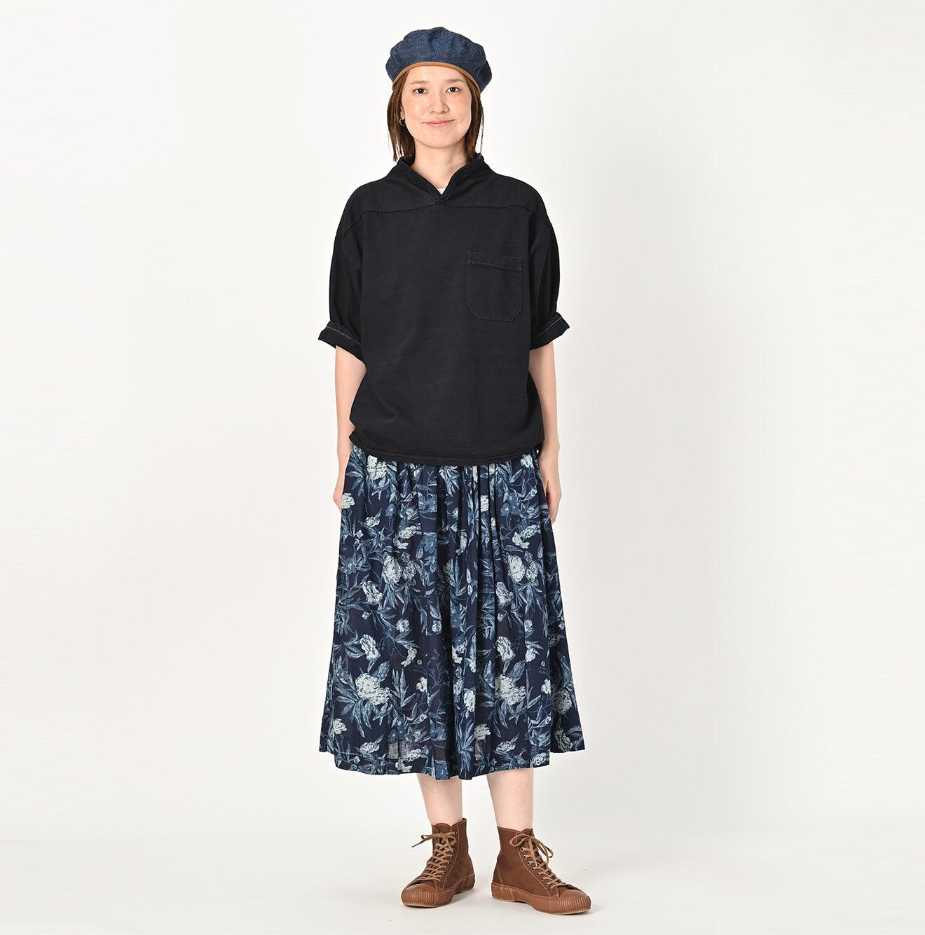 Indigo Dekoboko Tenjiku Outer T-shirt