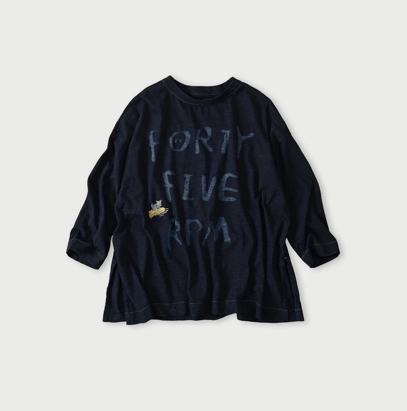 45R Indigo Big Slit Hiko Big Donkey Logo 908 T-shirt - Image 1