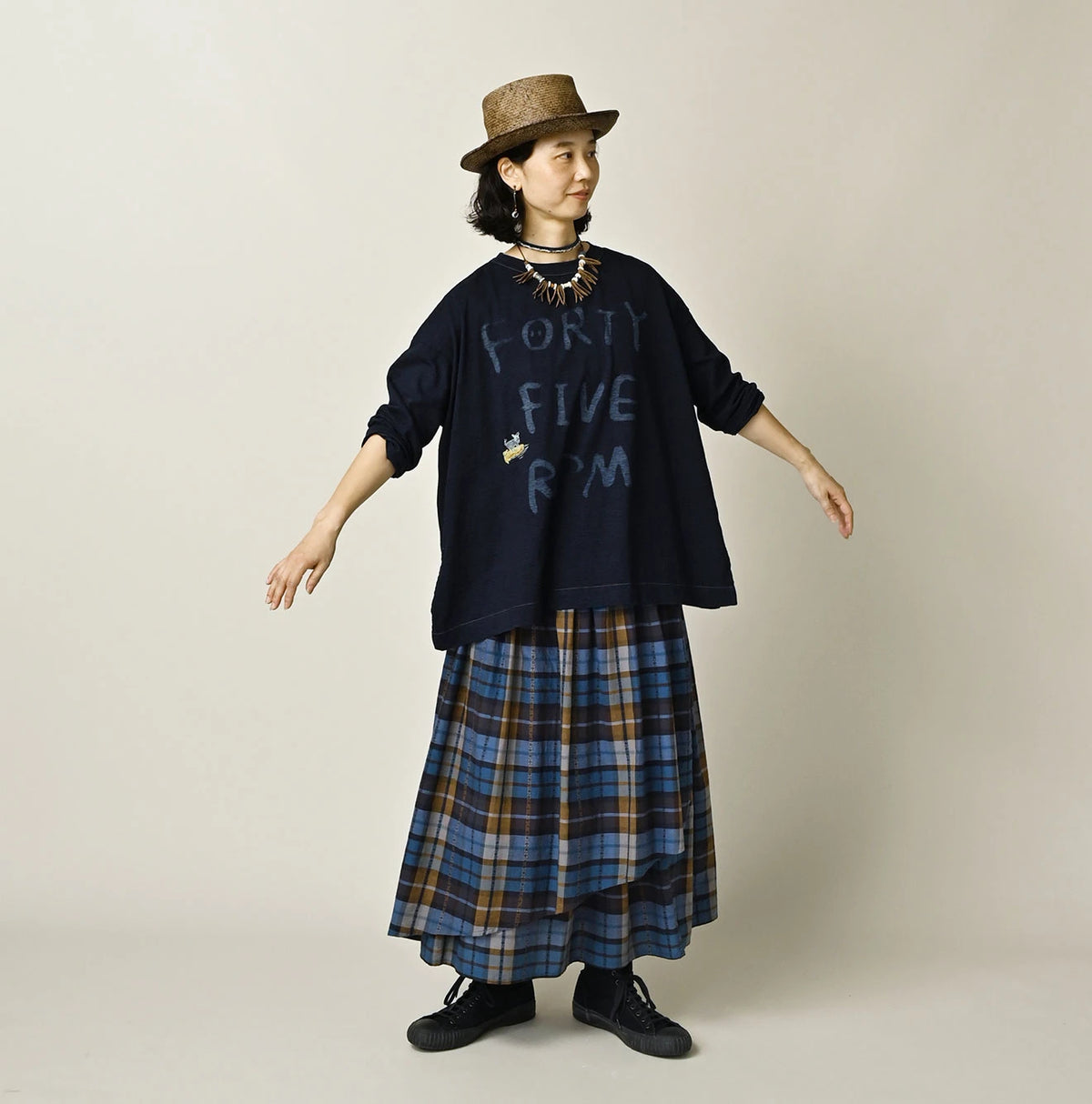 45R Indigo Big Slit Hiko Big Donkey Logo 908 T-shirt