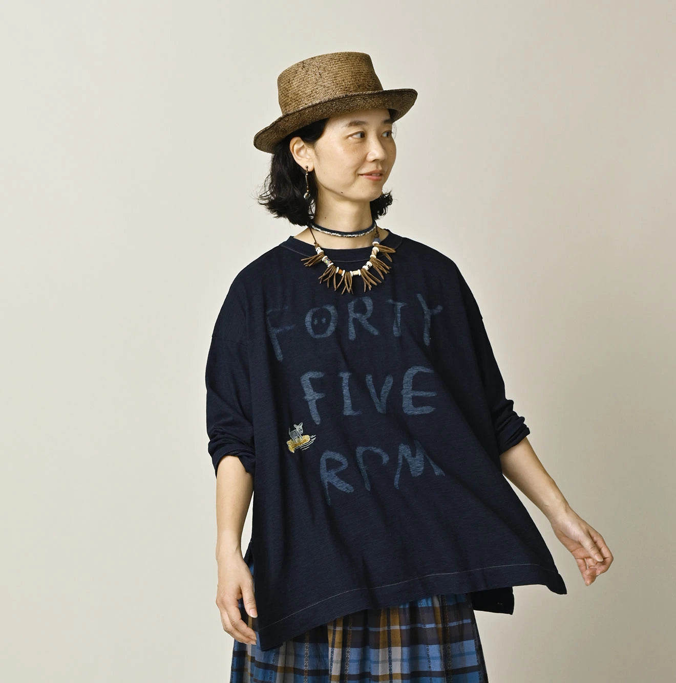 45R Indigo Big Slit Hiko Big Donkey Logo 908 T-shirt - Image 4