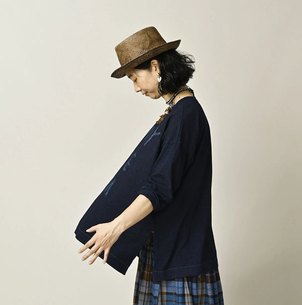 45R Indigo Big Slit Hiko Big Donkey Logo 908 T-shirt