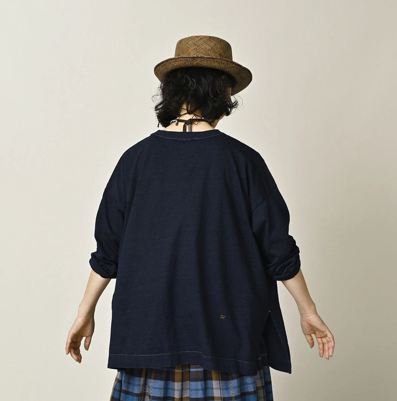 45R Indigo Big Slit Hiko Big Donkey Logo 908 T-shirt - Image 6