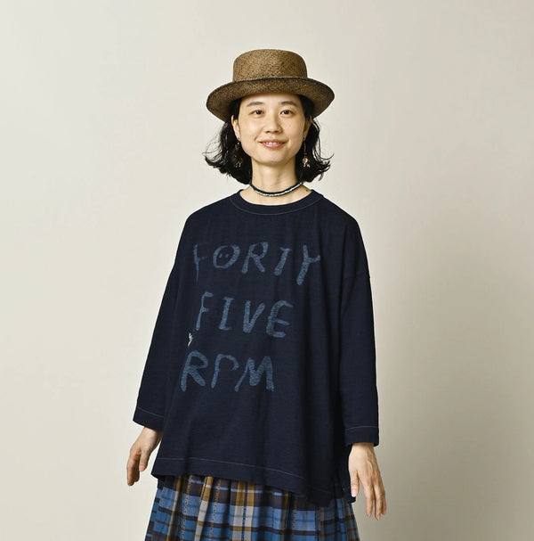 45R Indigo Big Slit Hiko Big Donkey Logo 908 T-shirt