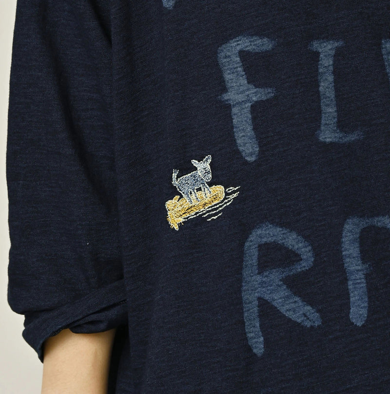 45R Indigo Big Slit Hiko Big Donkey Logo 908 T-shirt - Image 13