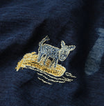 45R Indigo Big Slit Hiko Big Donkey Logo 908 T-shirt