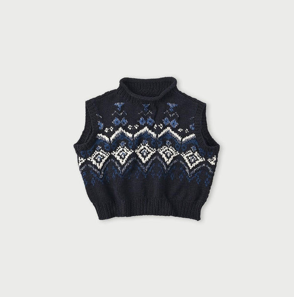 Indigo Nordic Aran Vest - 45R by 45rpm studio