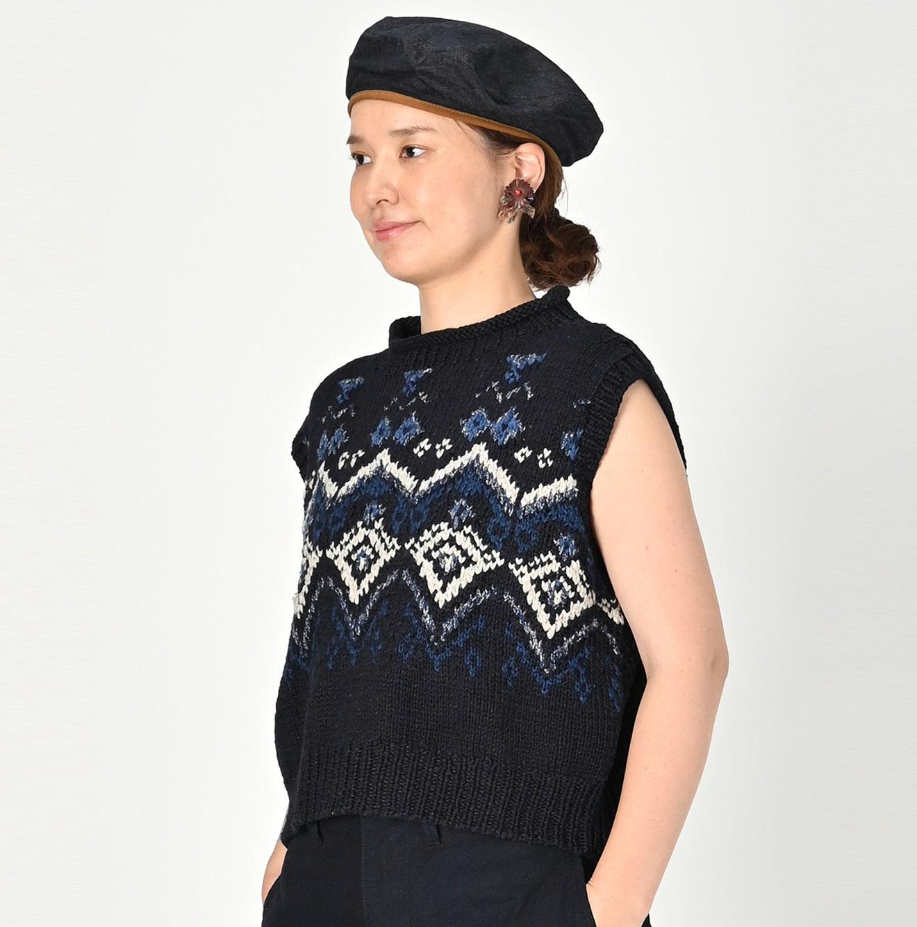 【美品】TODAYFUL Cordyarn Piping Vest Indigo Nordic Aran Vest – 45R GLOBAL