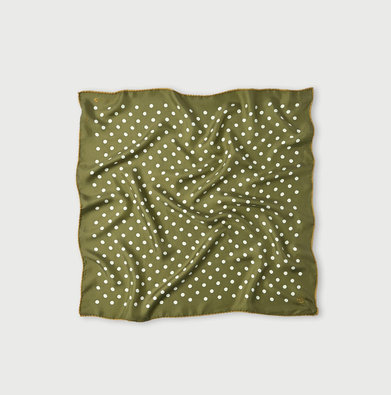 45R Silk Lined Dot Big Bandana - Image 2
