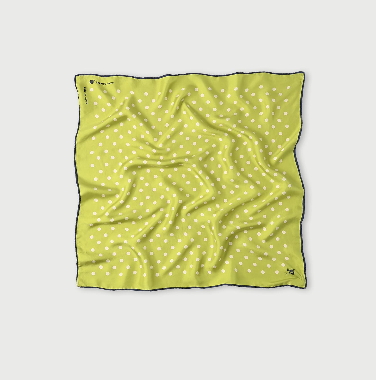 45R Silk Lined Dot Big Bandana - Image 3