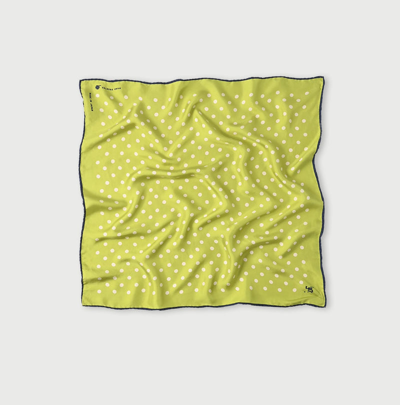 45R Silk Lined Dot Big Bandana - Image 3