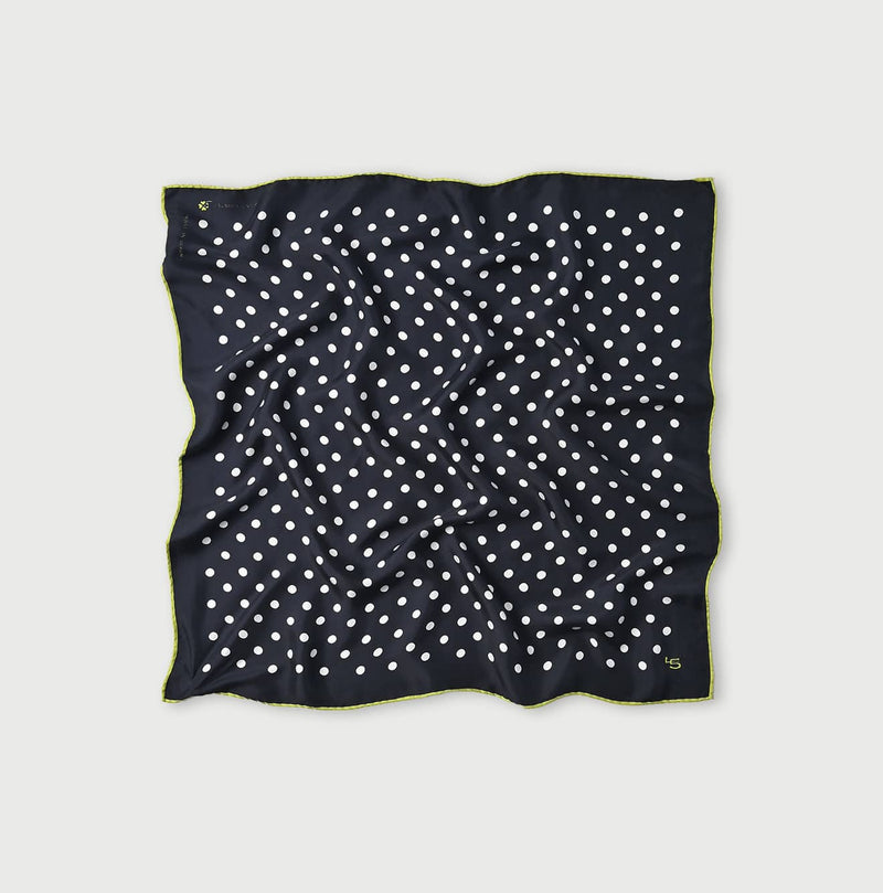 45R Silk Lined Dot Big Bandana