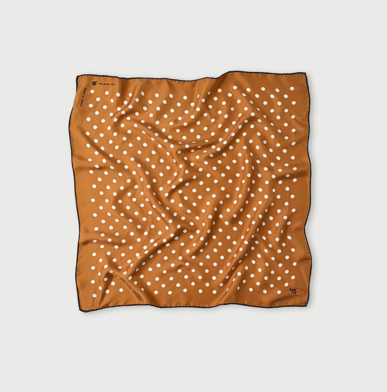 45R Silk Lined Dot Big Bandana - Image 5