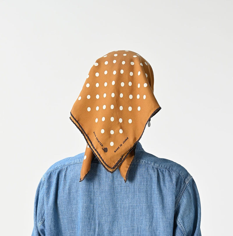 45R Silk Lined Dot Big Bandana