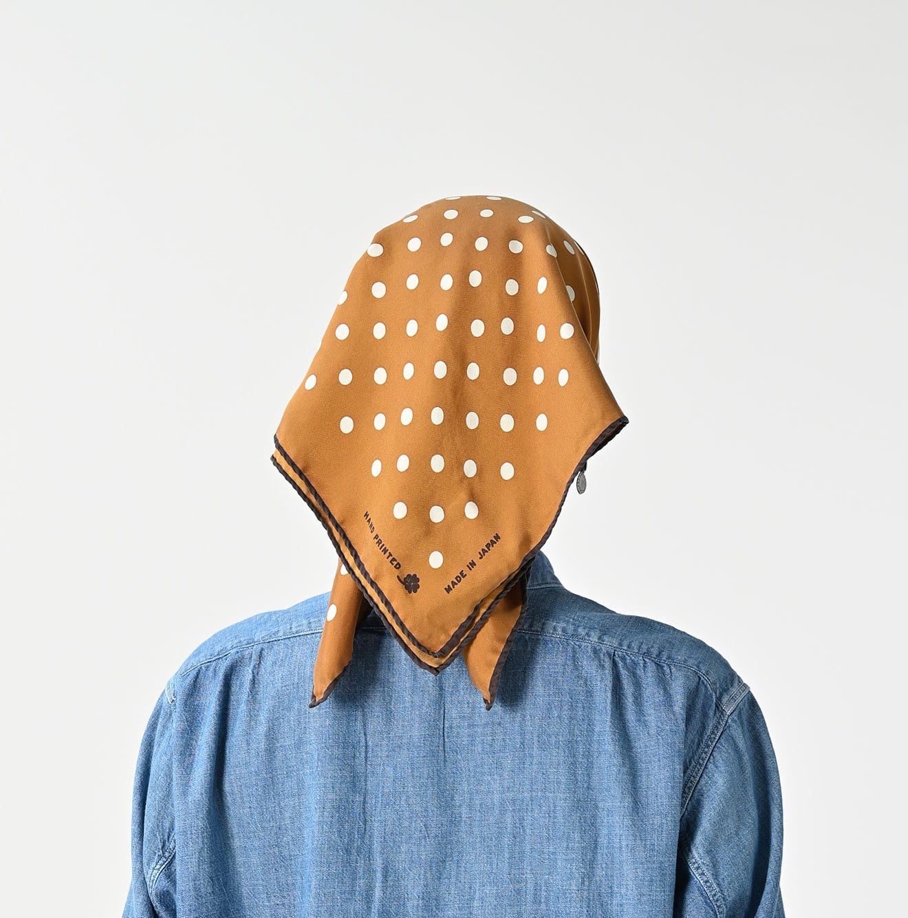 45R Silk Lined Dot Big Bandana - Image 7