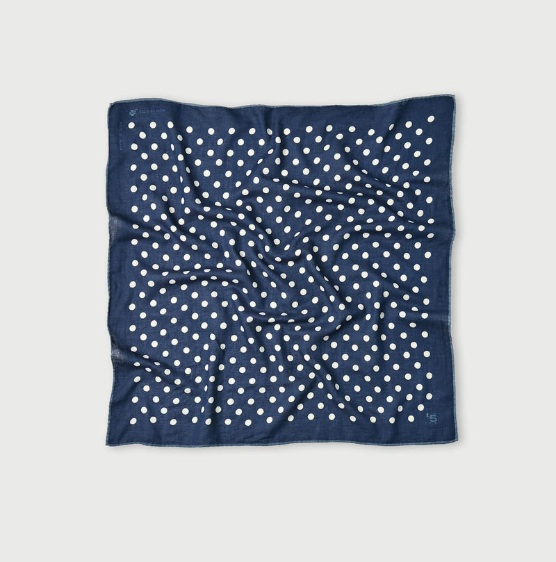 45R Indigo Lined Dot Big Bandana