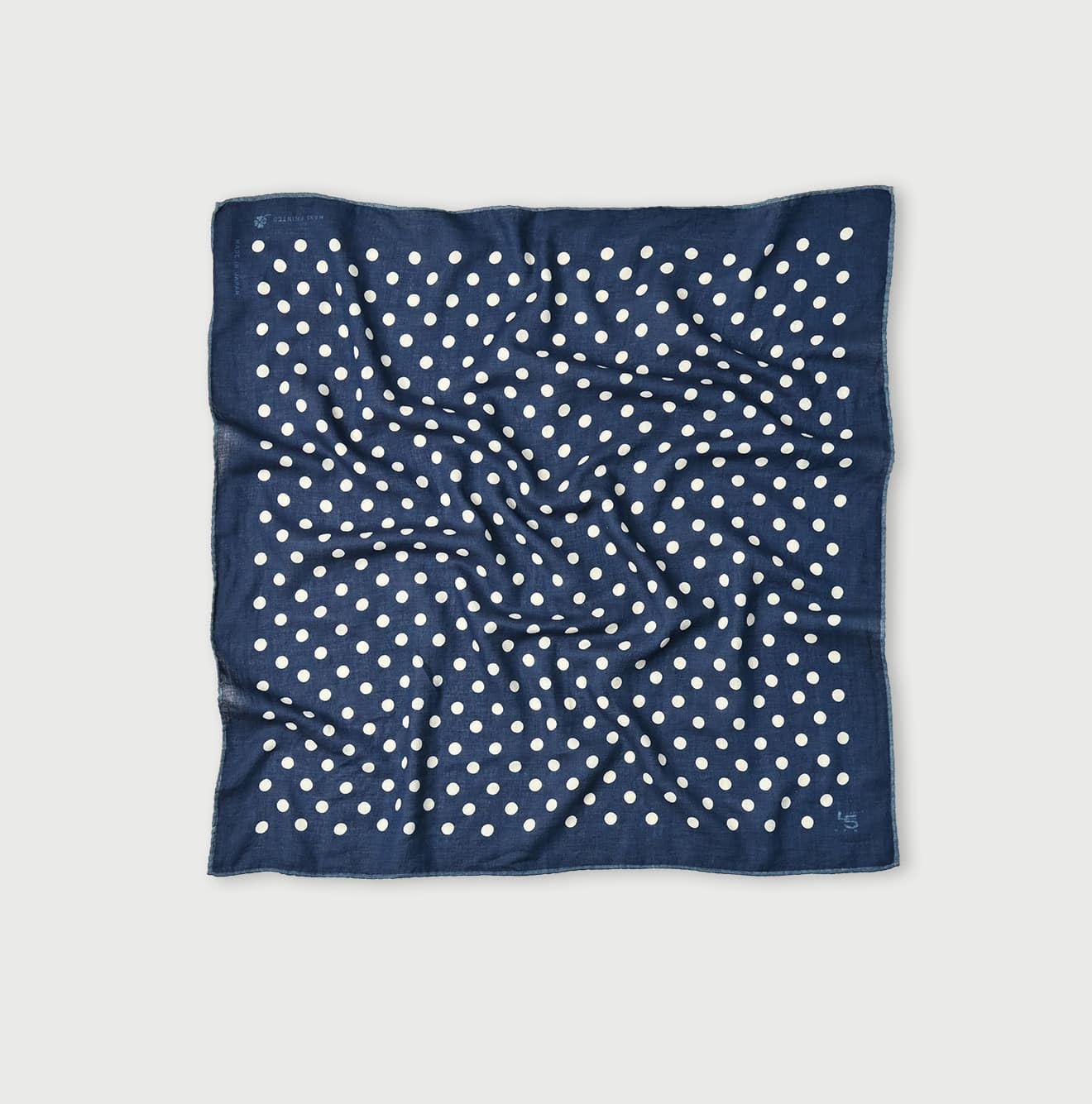 45R Indigo Lined Dot Big Bandana