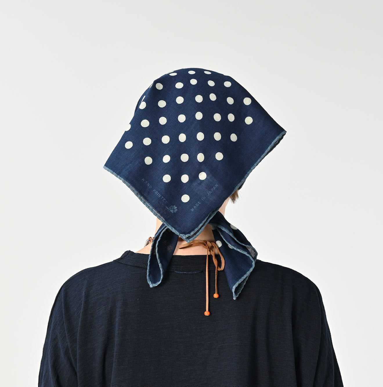 45R Indigo Lined Dot Big Bandana