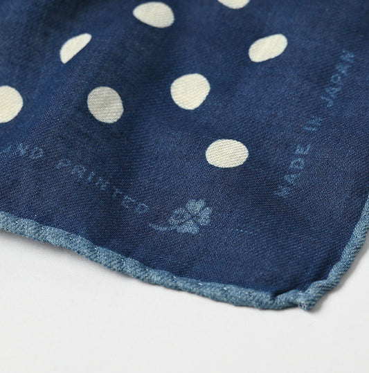 45R Indigo Lined Dot Big Bandana