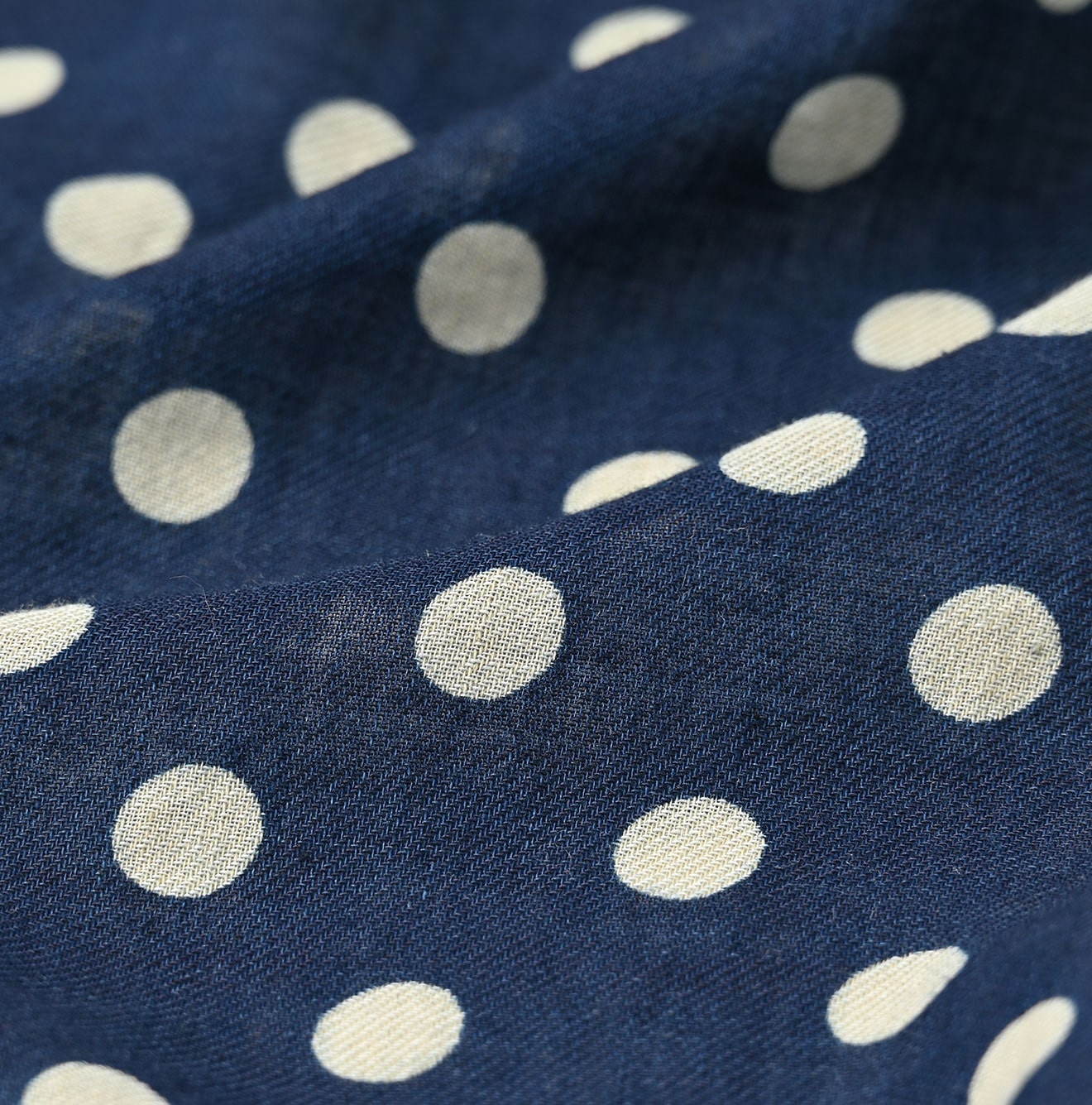 45R Indigo Lined Dot Big Bandana