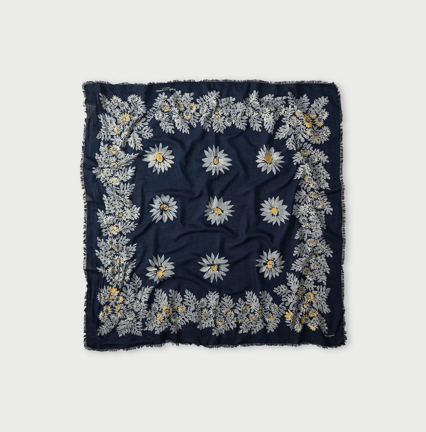 45R Indigo Supima Shellpa Flower FUROSHIKii - Image 1