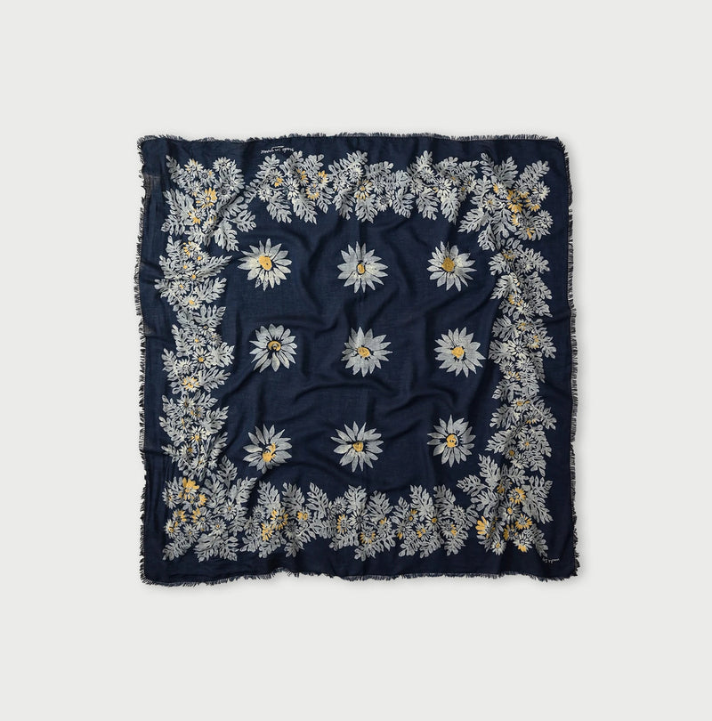 45R Indigo Supima Shellpa Flower FUROSHIKii - Image 1