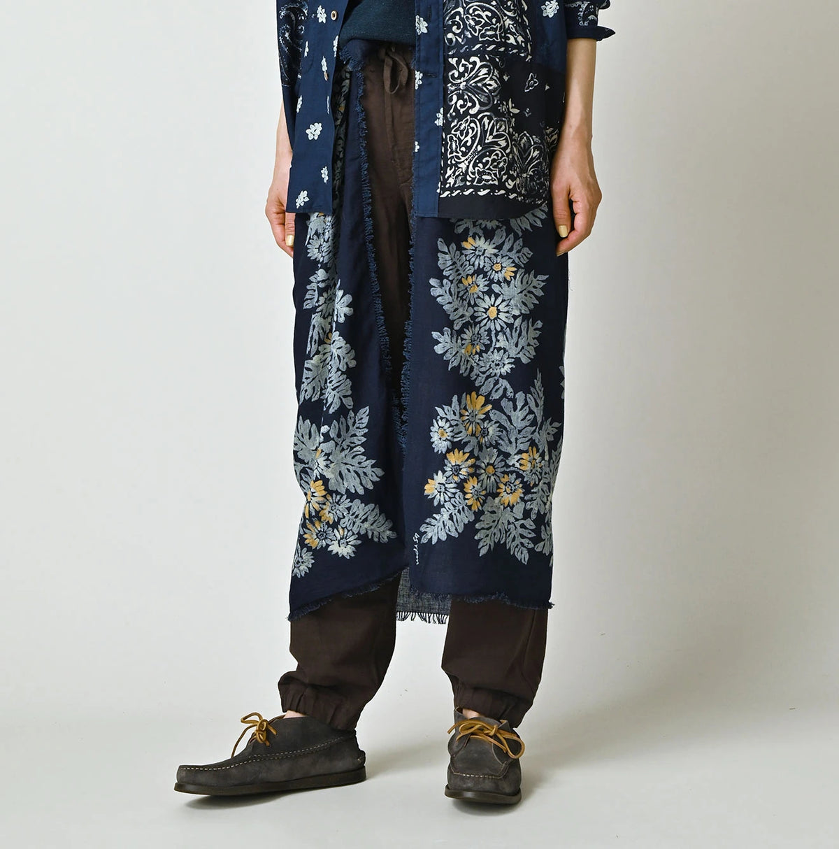45R Indigo Supima Shellpa Flower FUROSHIKii