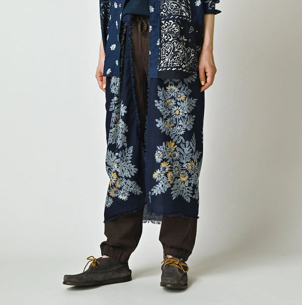 45R Indigo Supima Shellpa Flower FUROSHIKii