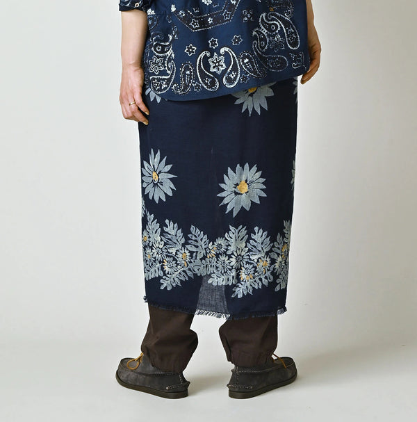 45R Indigo Supima Shellpa Flower FUROSHIKii