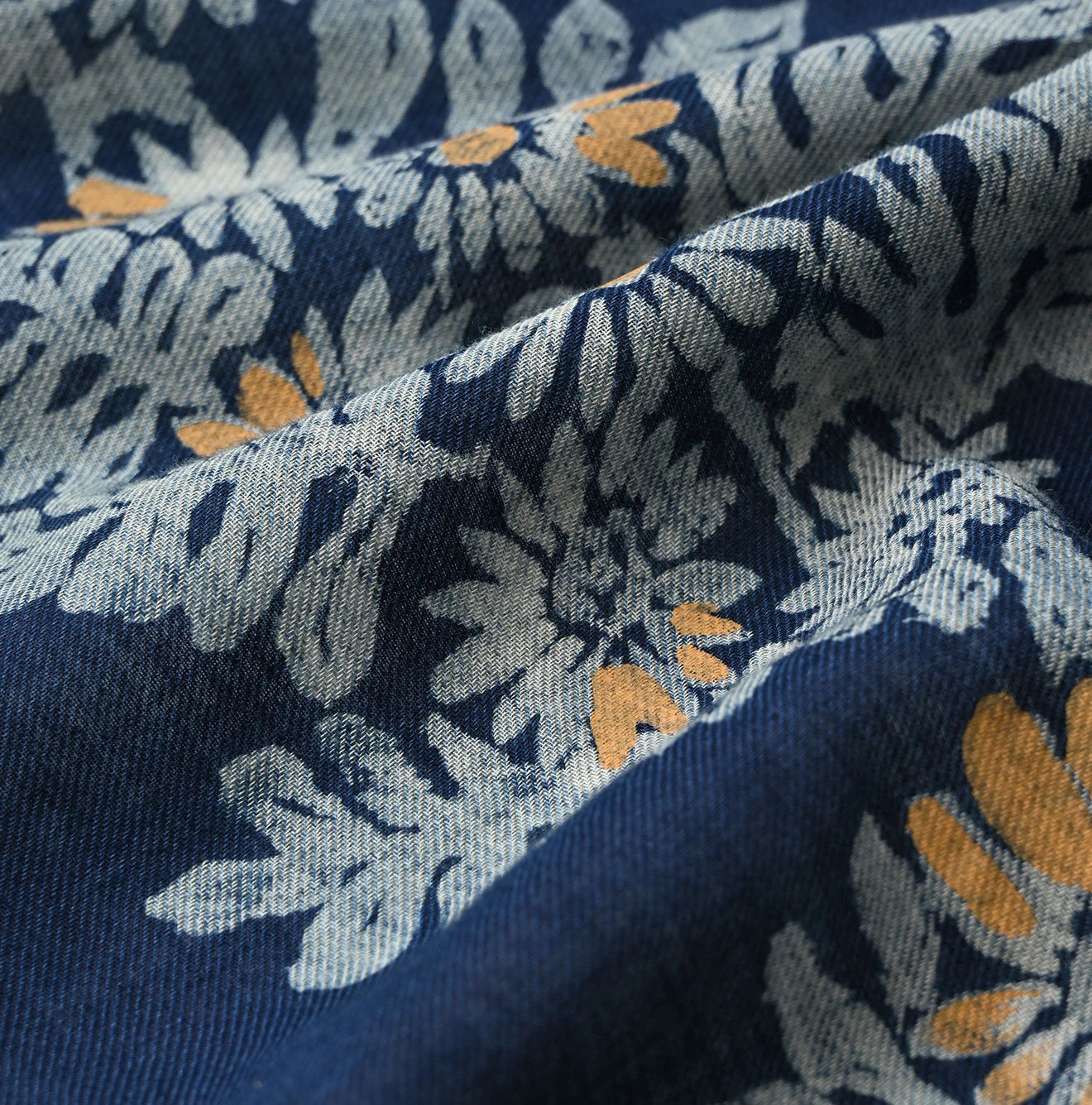 45R Indigo Supima Shellpa Flower FUROSHIKii - Image 4