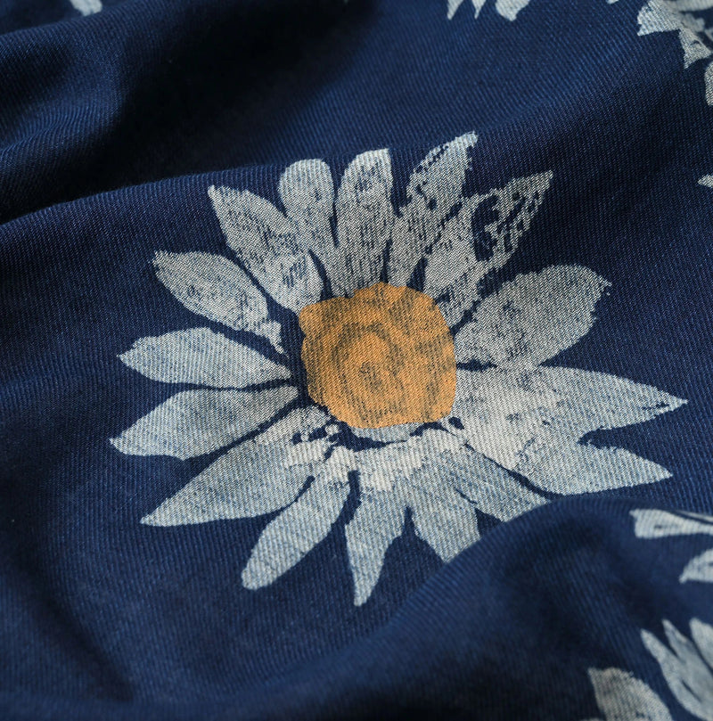 45R Indigo Supima Shellpa Flower FUROSHIKii - Image 5