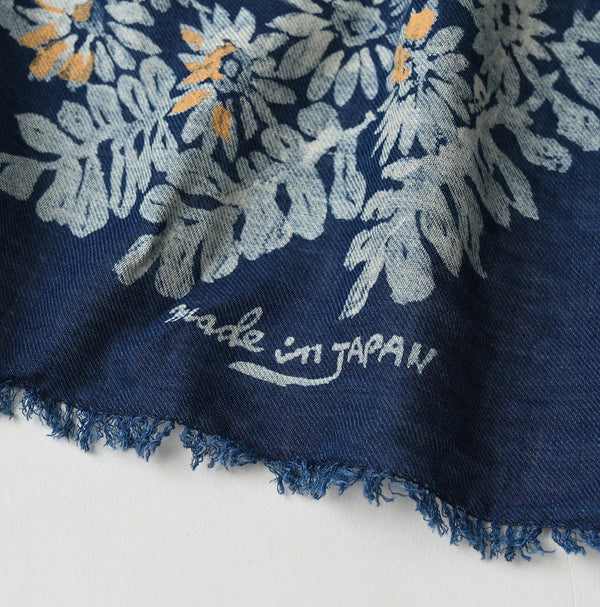 45R Indigo Supima Shellpa Flower FUROSHIKii