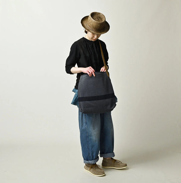 45R Jacquard Herringbone Tote Bag