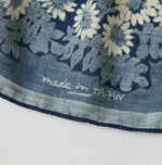 45R Indigo Supima Shellpa Flower Bandana