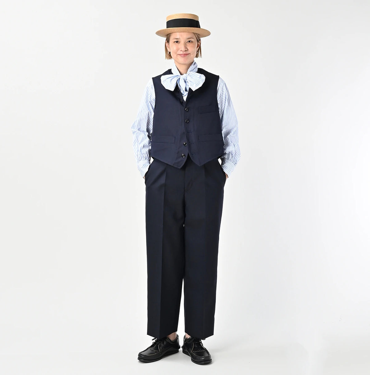 45R Wool Cotton Venetian 908 Miyuki Vest - Image 2