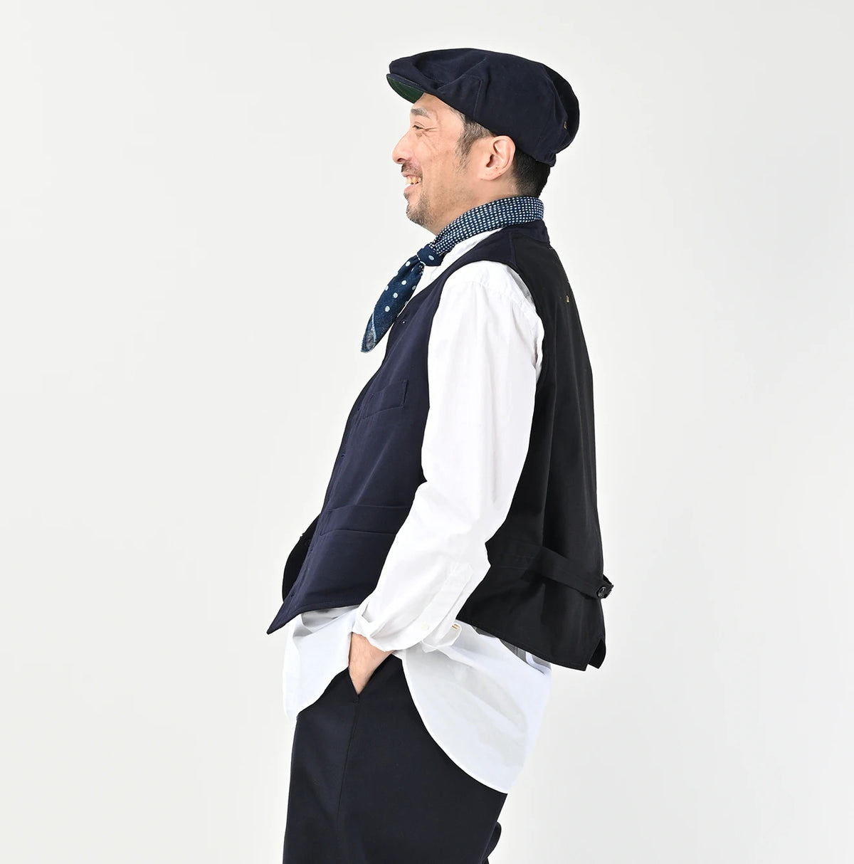 45R Wool Cotton Venetian 908 Miyuki Vest - Image 8
