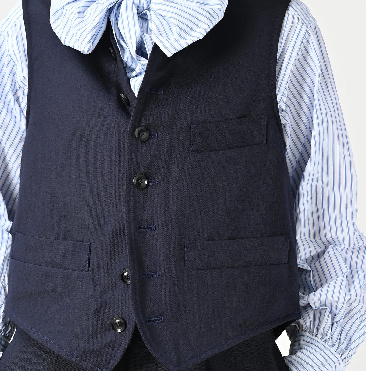 45R Wool Cotton Venetian 908 Miyuki Vest - Image 10