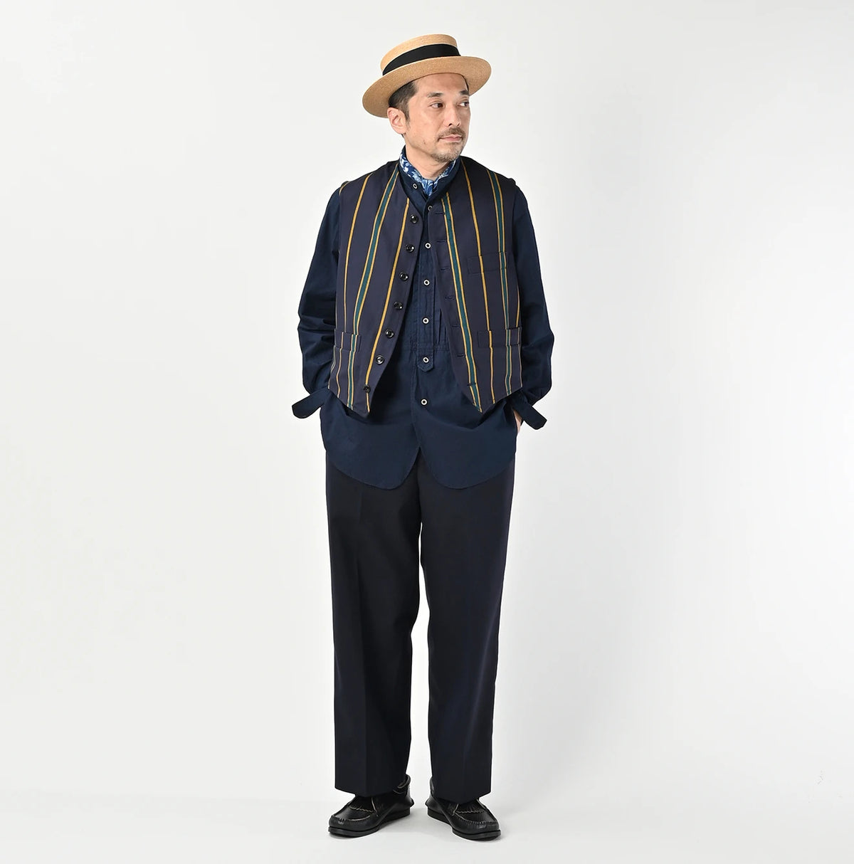45R Wool Cotton Venetian 908 Miyuki Vest - Image 3