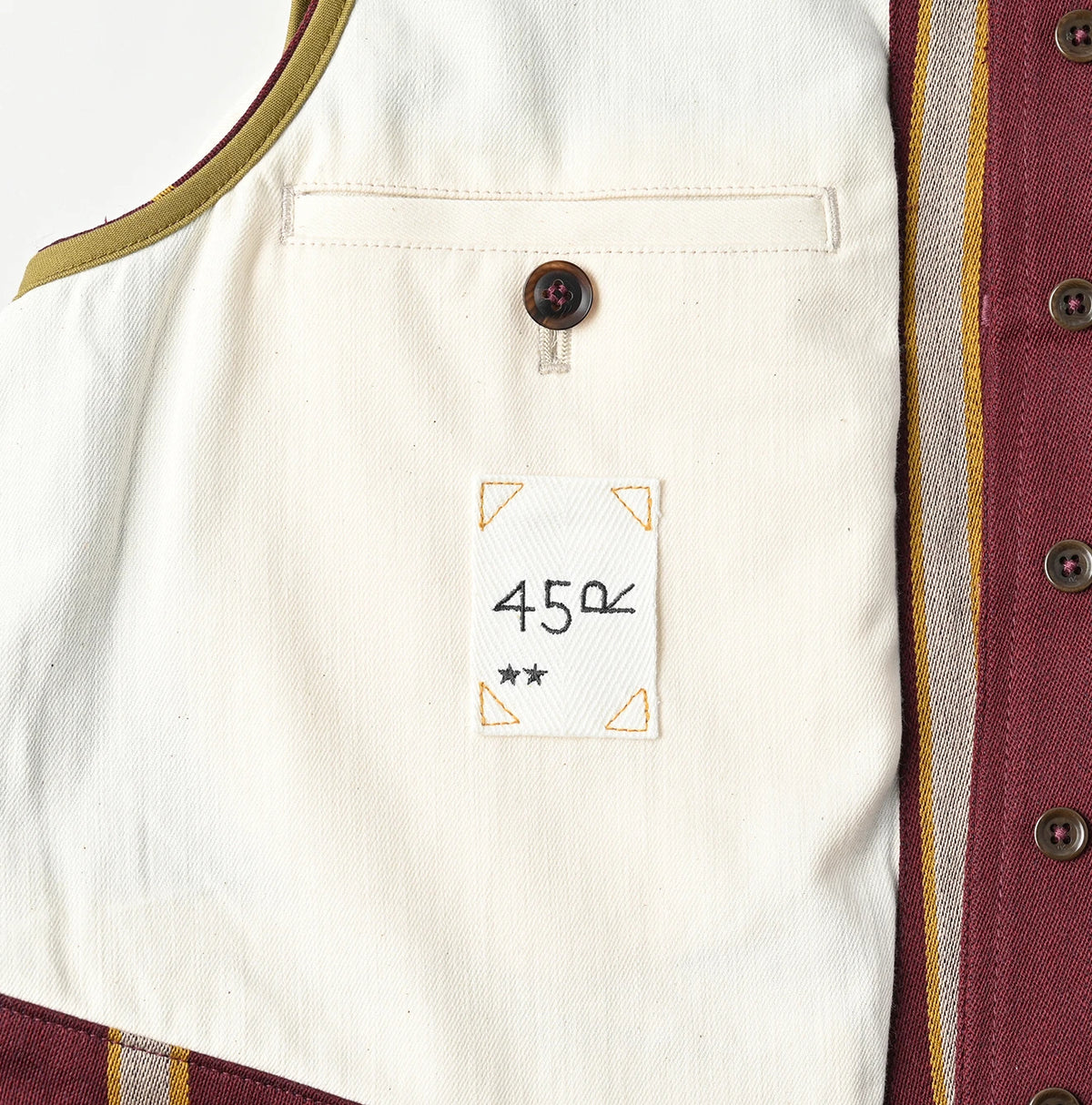 45R Wool Cotton Venetian 908 Miyuki Vest