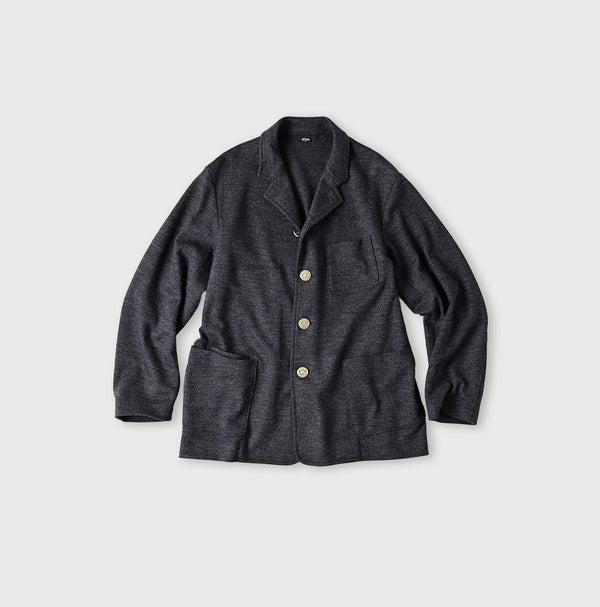 45R Herringbone Jersey Flannel 908 Cardigan Jacket