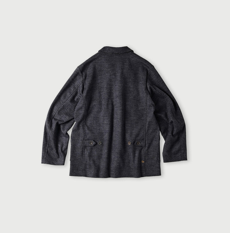 45R Herringbone Jersey Flannel 908 Cardigan Jacket