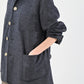 45R Herringbone Jersey Flannel 908 Cardigan Jacket