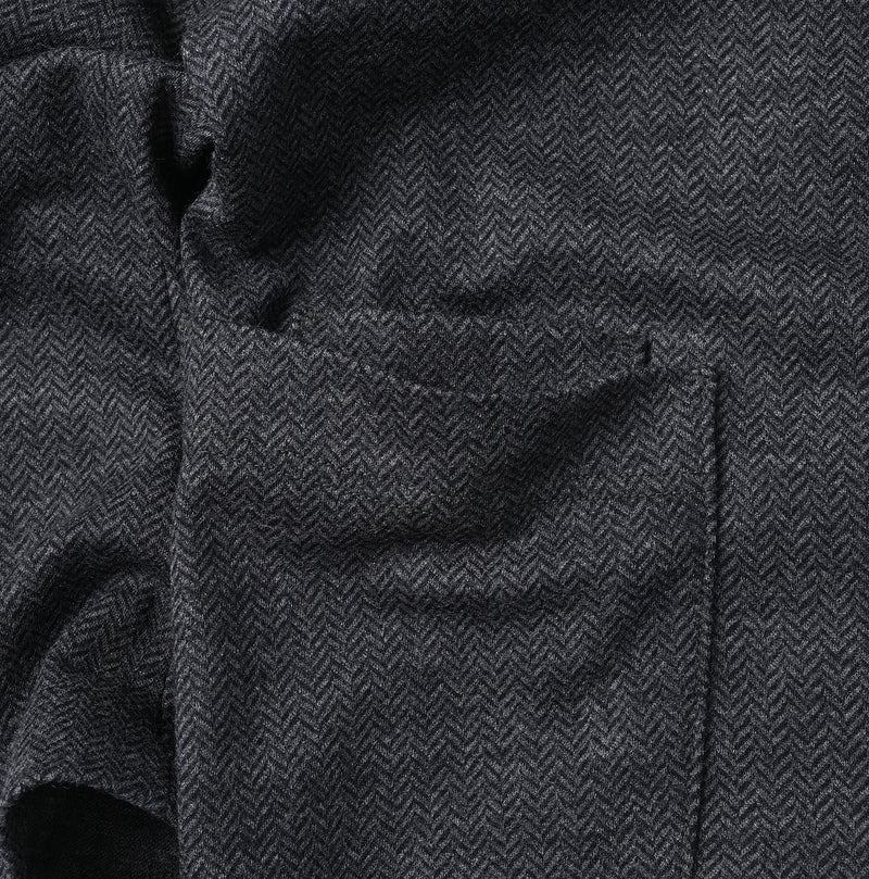 45R Herringbone Jersey Flannel 908 Cardigan Jacket